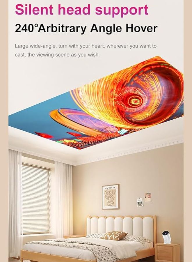 1080P WiFi Projector With Built In Speaker HDMI USB Remote Control Phone Mirroring - Image 3